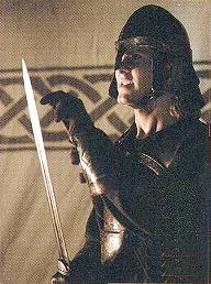 Merry in the tent, with his sword