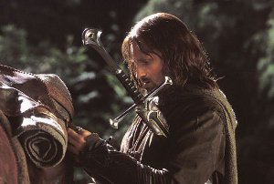 Aragorn saddles up Brego