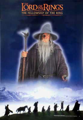 Gandalf looming over the Fellowship